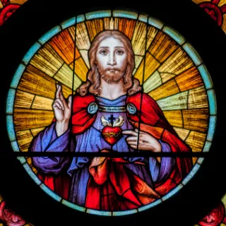 Vitral colorido da igreja